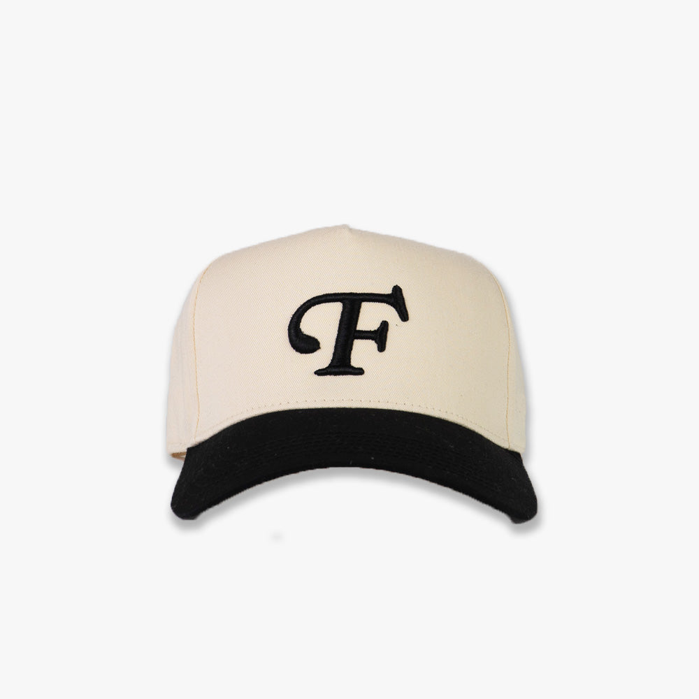 Stacked BF Classic Fitted Cap (Cream/Black) – Black Flour Apparel Co.