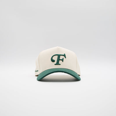 "F" Cap - Forest Green/Cream