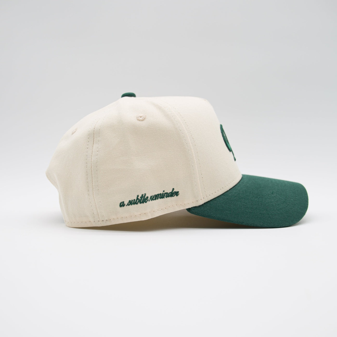 "F" Cap - Forest Green/Cream