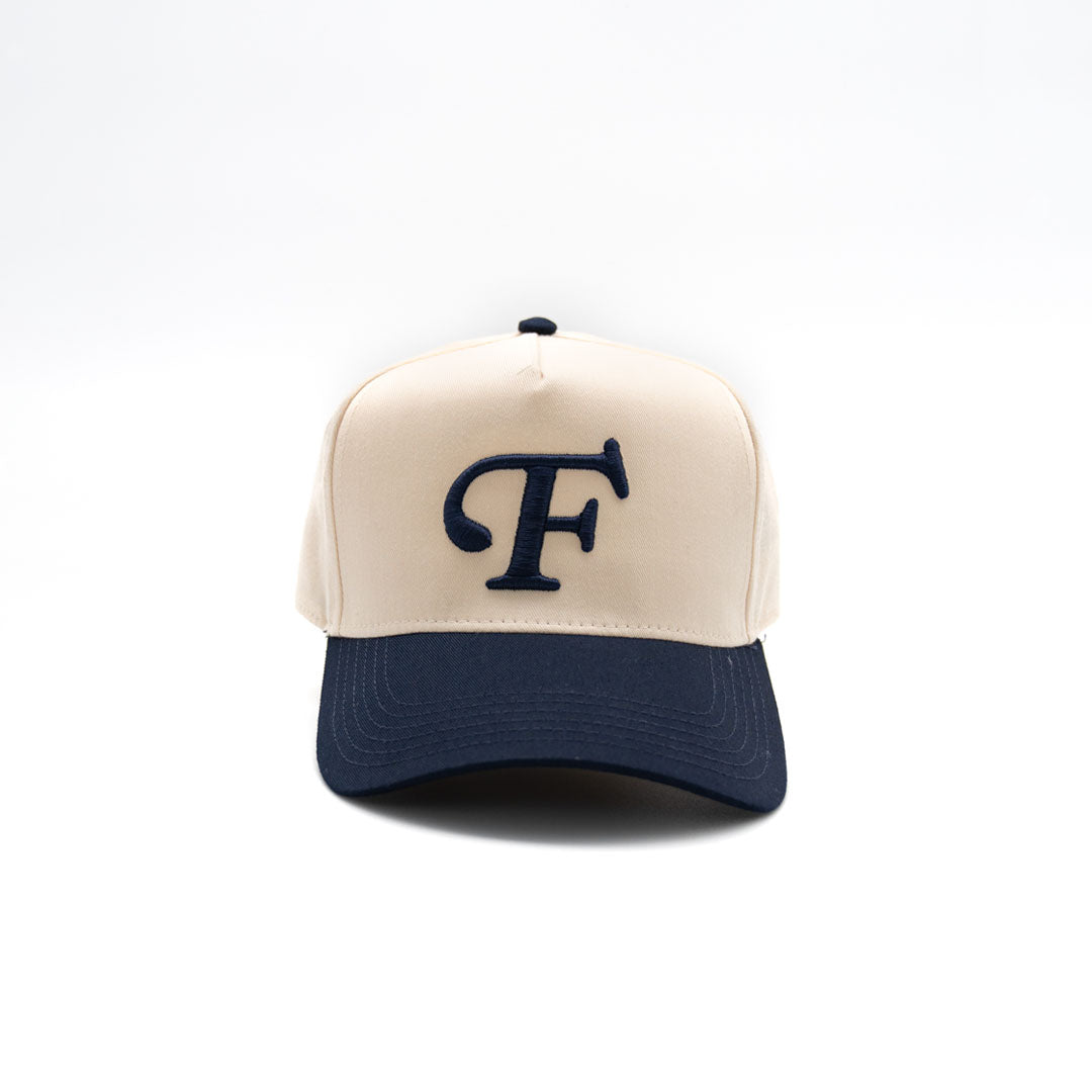 "F" Cap - Navy/Cream