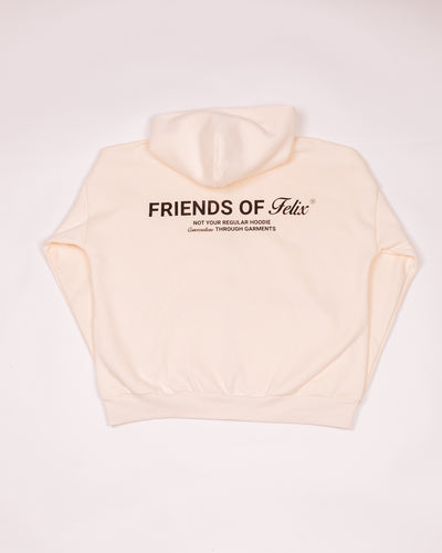 Felix Zip Hoodie - Cream