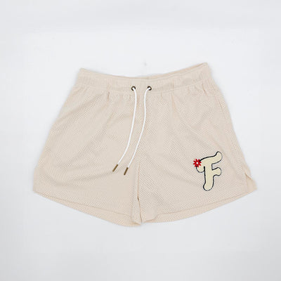 Flower Shop Mesh Shorts - Cream