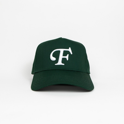 "F" Cap - Forest Green/White