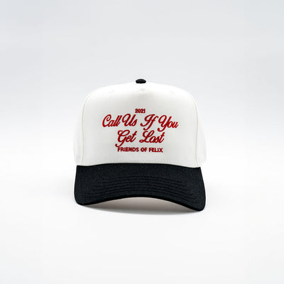 Call Us If You Get Lost Script Cap - White/Red