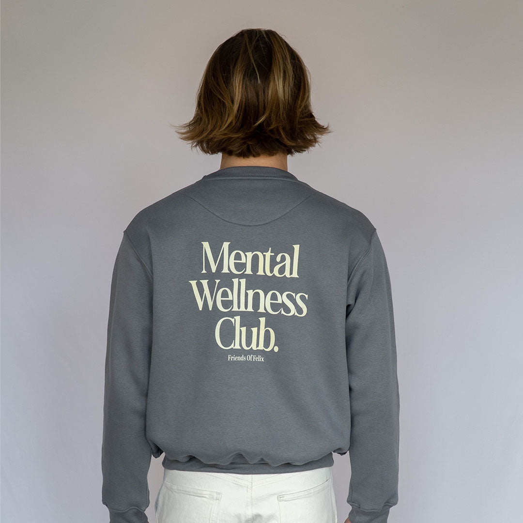 Mental Wellness Club Crew - Stone Grey